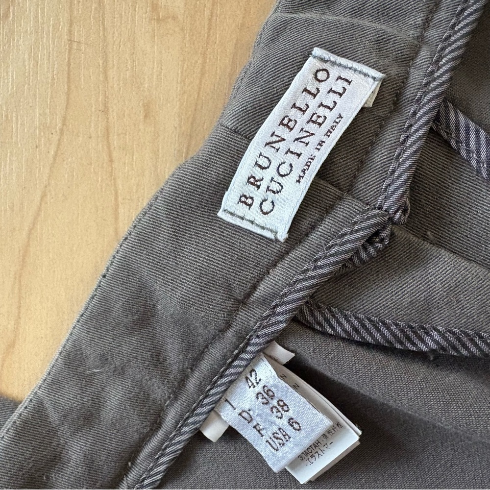 BRUNELLO CUCINELLI Grey Women Pants Size 6‎ Cotton - Picture 2 of 9